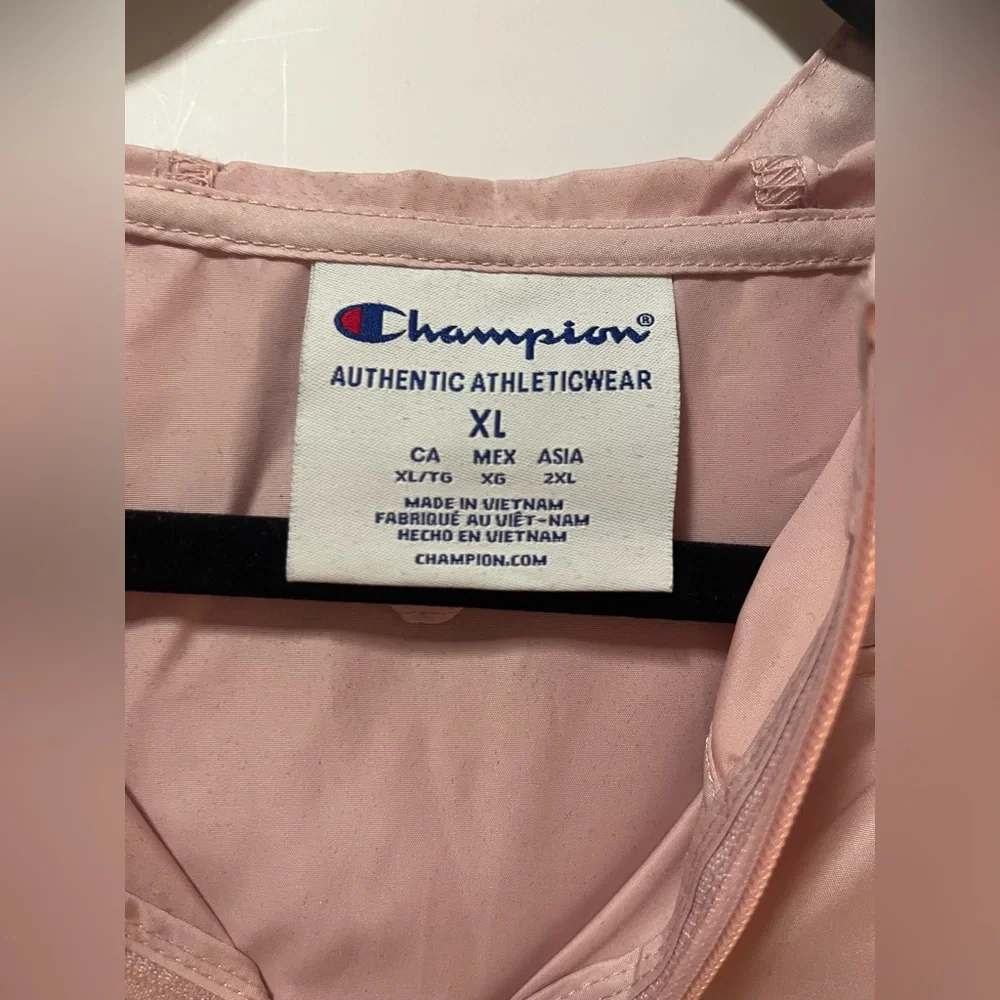 Champion Packable Colorblock Windbreaker Jacket. 2 Tone Pink NWOT - Picture 13 of 16